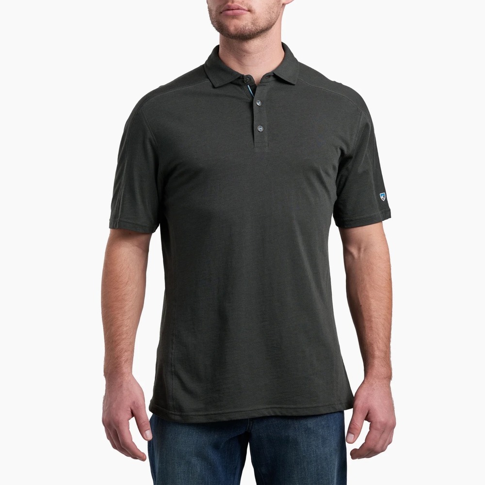 Kuhl Brazen KUHLDRY Polo Shirt UPF 50+ Carbon 7488 Hiking Outdoor Active Gray XL